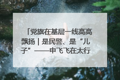 党旗在基层一线高高飘扬｜是民警、是“儿子”——申飞飞在太行山中的一线坚守