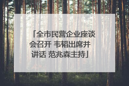 全市民营企业座谈会召开 韦韬出席并讲话 范兆森主持