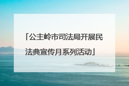 公主岭市司法局开展民法典宣传月系列活动
