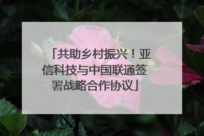 共助乡村振兴！亚信科技与中国联通签署战略合作协议