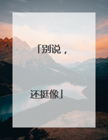 别说，还挺像