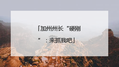 加州州长“硬刚”：来抓我吧