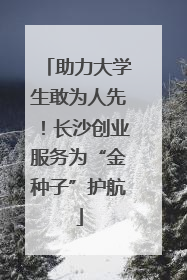 助力大学生敢为人先！长沙创业服务为“金种子”护航
