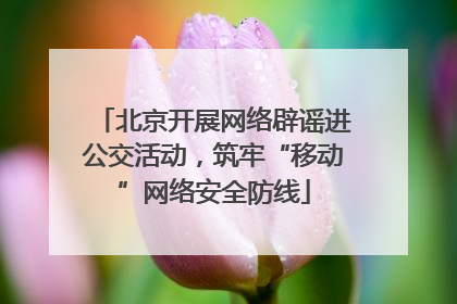 北京开展网络辟谣进公交活动，筑牢“移动”网络安全防线