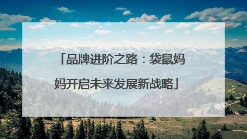 品牌进阶之路：袋鼠妈妈开启未来发展新战略