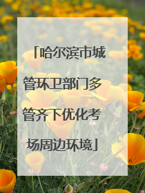 哈尔滨市城管环卫部门多管齐下优化考场周边环境