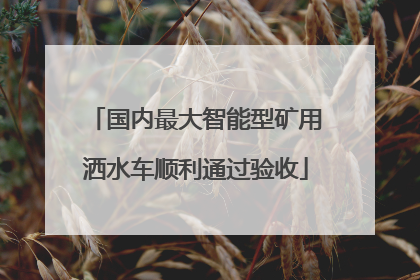 国内最大智能型矿用洒水车顺利通过验收