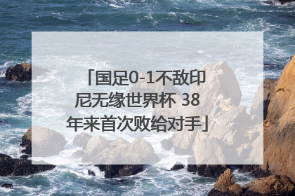 国足0-1不敌印尼无缘世界杯 38年来首次败给对手