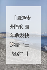 圆通贵州智创园年收发快递量“三级跳”