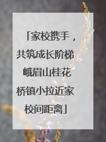 家校携手，共筑成长阶梯 峨眉山桂花桥镇小拉近家校间距离