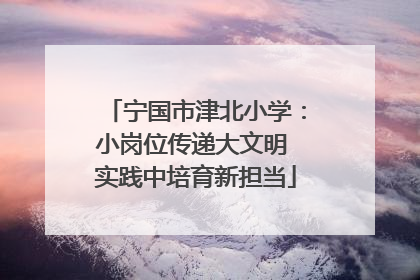 宁国市津北小学：小岗位传递大文明 实践中培育新担当