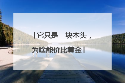 它只是一块木头，为啥能价比黄金