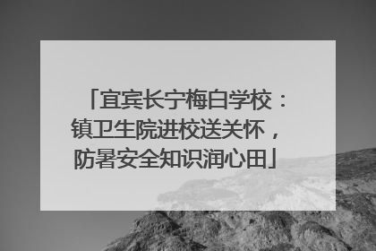 宜宾长宁梅白学校：镇卫生院进校送关怀，防暑安全知识润心田