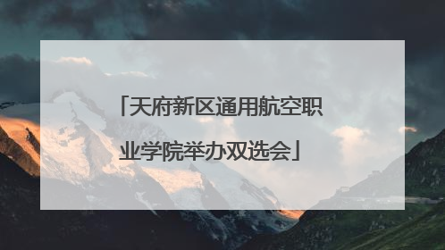 天府新区通用航空职业学院举办双选会