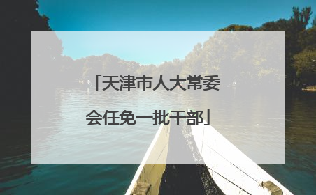 天津市人大常委会任免一批干部