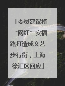 委员建议将“网红”安福路打造成文艺步行街，上海徐汇区回应