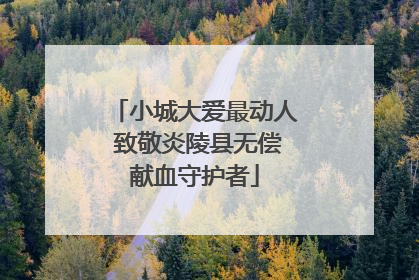 小城大爱最动人 致敬炎陵县无偿献血守护者