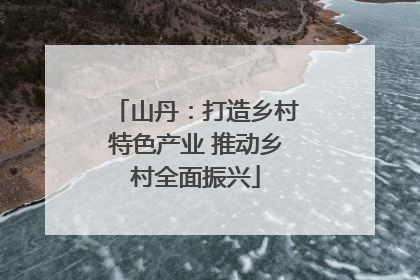 山丹：打造乡村特色产业 推动乡村全面振兴