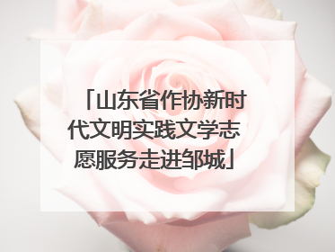 山东省作协新时代文明实践文学志愿服务走进邹城