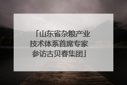 山东省杂粮产业技术体系首席专家参访古贝春集团