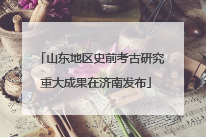 山东地区史前考古研究重大成果在济南发布