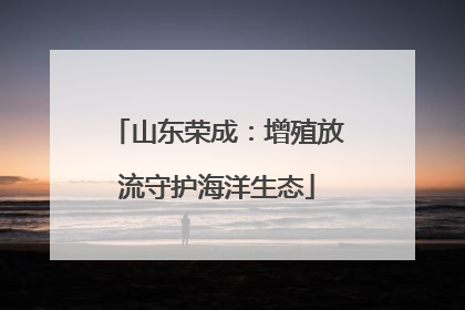 山东荣成：增殖放流守护海洋生态