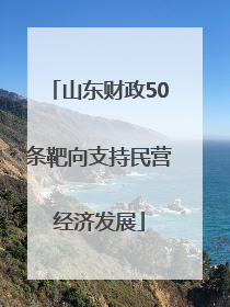 山东财政50条靶向支持民营经济发展