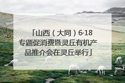 山西（大同）6·18专题促消费暨灵丘有机产品推介会在灵丘举行