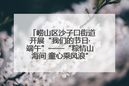 崂山区沙子口街道开展“我们的节日·端午”——“粽情山海间 童心乘风浪”文明实践活动