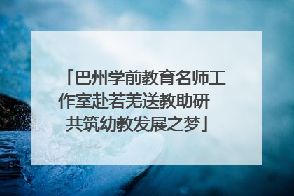 巴州学前教育名师工作室赴若羌送教助研 共筑幼教发展之梦