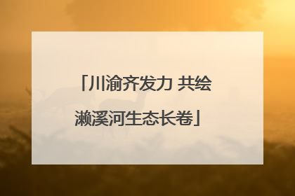 川渝齐发力 共绘濑溪河生态长卷