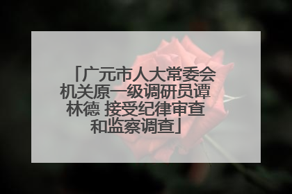 广元市人大常委会机关原一级调研员谭林德 接受纪律审查和监察调查