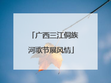 广西三江侗族河歌节展风情