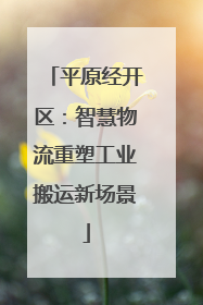 平原经开区：智慧物流重塑工业搬运新场景