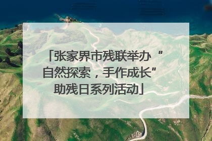 张家界市残联举办“自然探索，手作成长”助残日系列活动