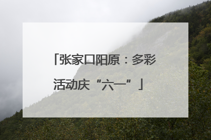 张家口阳原：多彩活动庆“六一”