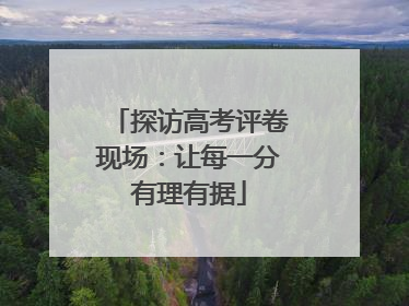 探访高考评卷现场：让每一分有理有据