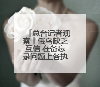 总台记者观察丨俄乌缺乏互信 在备忘录问题上各执一词