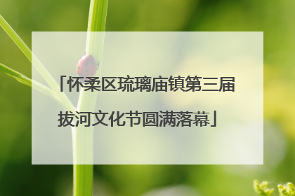 怀柔区琉璃庙镇第三届拔河文化节圆满落幕