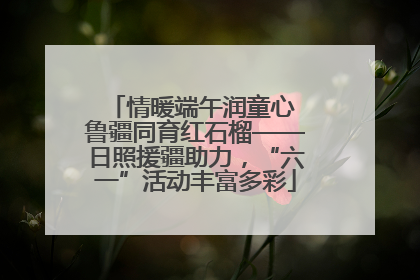 情暖端午润童心 鲁疆同育红石榴——日照援疆助力，“六一”活动丰富多彩