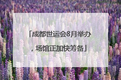 成都世运会8月举办，场馆正加快筹备