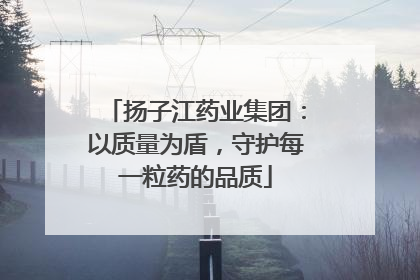 扬子江药业集团：以质量为盾，守护每一粒药的品质