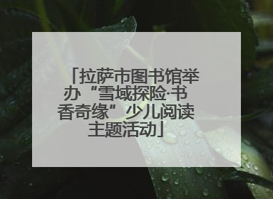 拉萨市图书馆举办“雪域探险·书香奇缘”少儿阅读主题活动