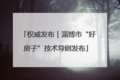 权威发布｜淄博市“好房子”技术导则发布