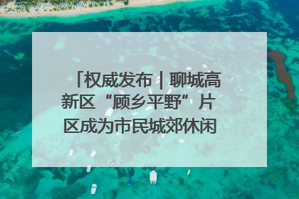 权威发布｜聊城高新区“顾乡平野”片区成为市民城郊休闲全新目的地