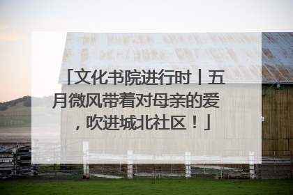 文化书院进行时丨五月微风带着对母亲的爱，吹进城北社区！