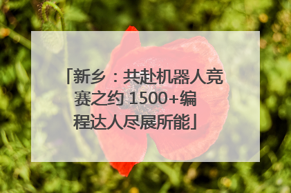 新乡：共赴机器人竞赛之约 1500+编程达人尽展所能
