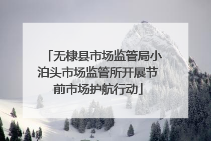 无棣县市场监管局小泊头市场监管所开展节前市场护航行动
