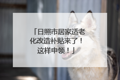 日照市居家适老化改造补贴来了！这样申领！