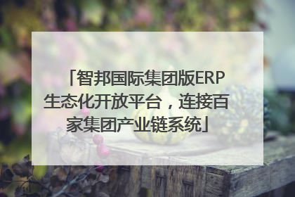 智邦国际集团版ERP生态化开放平台，连接百家集团产业链系统